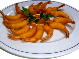 Gambas con gabardina